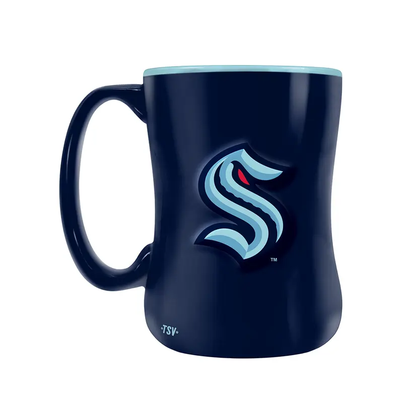 NHL Seattle Kraken Team Crest Sculpted Mug (14 oz)