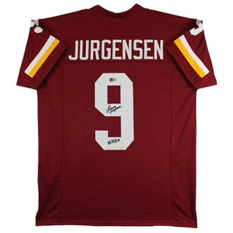 Sonny Jurgensen Autographed Washington (Maroon #9) Custom Jersey - Beckett