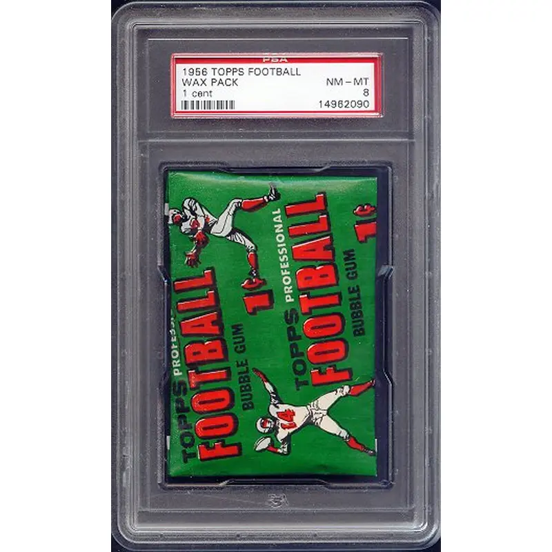 1956 Topps Football Unopened 1 Cent Wax Pack PSA 8