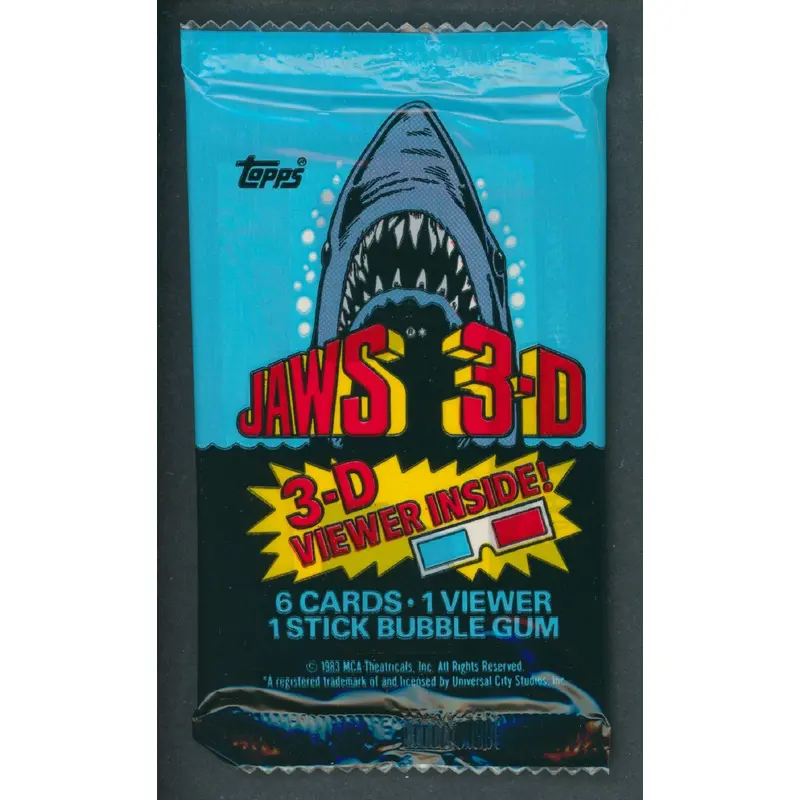 1983 Topps Jaws 3-D Unopened Pack