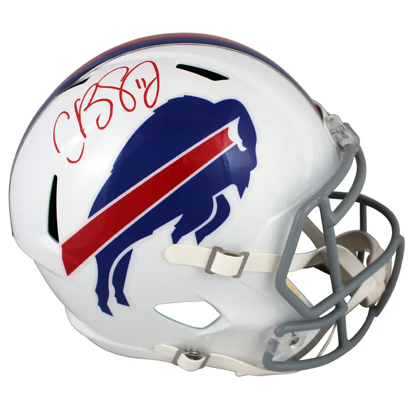Bills Cole Beasley Authentic Signed Full Size Speed Rep Helmet BAS Witnessed