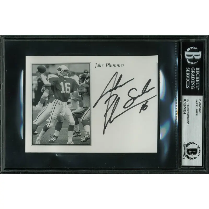 Cardinals Jake Plummer Authentic Signed 4.25x5.5 Photo Autographed BAS Slabbed