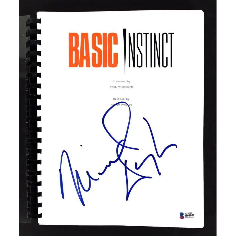 Michael Douglas Authentic Signed Basic Instinct Movie Script BAS #H60001