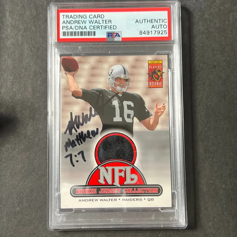 2005 Upper Deck #R18 Andrew Walter AUTO Signed Card PSA Raiders