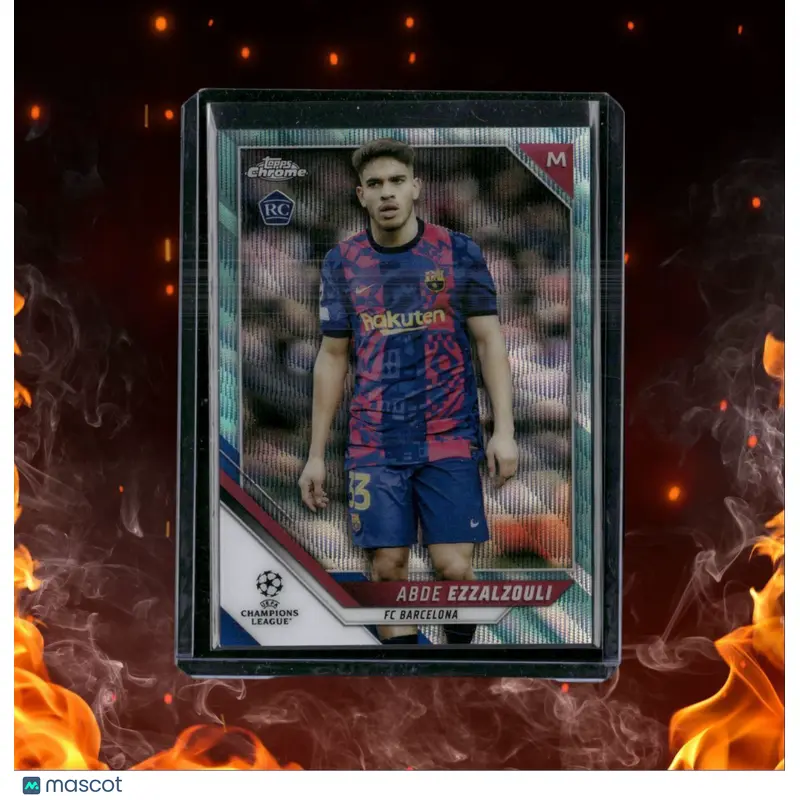 2022 Topps Chrome UEFA Abde Ezzalzouli Aqua Wave Rookie 111/199 #165