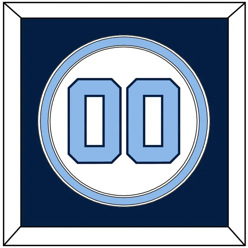 North Carolina Baseball Number - Home White (2014) - Double Mat 4