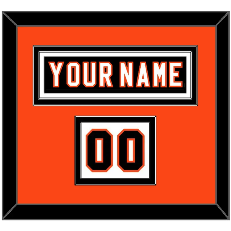 Philadelphia Nameplate & Number (Shoulder) - Home Black (2007-2010) - Double Mat 5