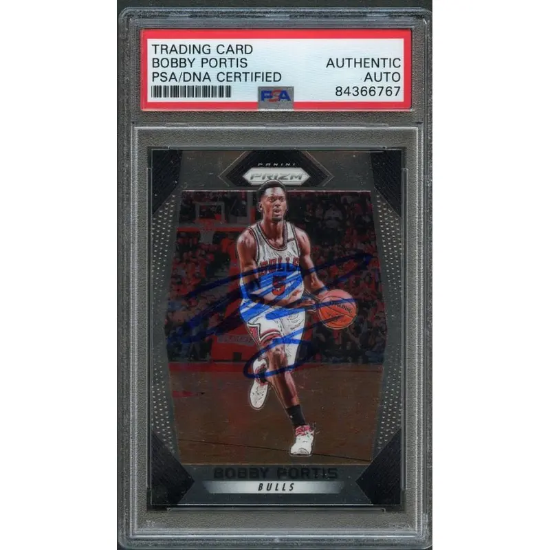 2017-18 Panini Prizm #245 Bobby Portis Signed Card AUTO PSA Slabbed Bulls