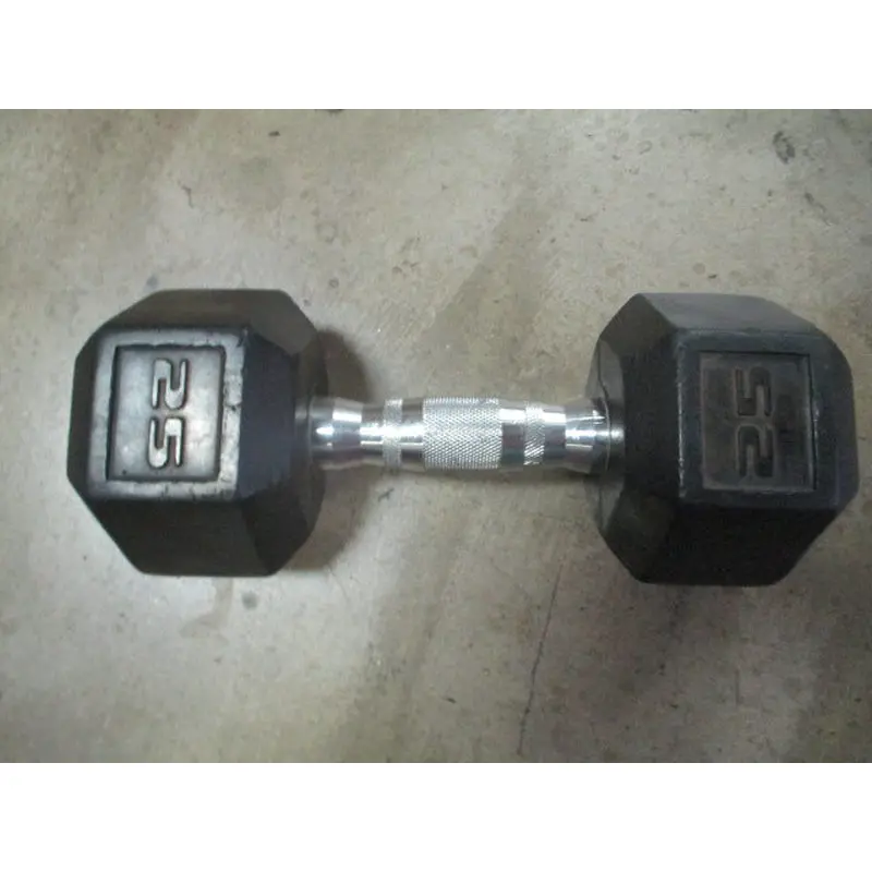 Used 25lb Rubber Dumbbell