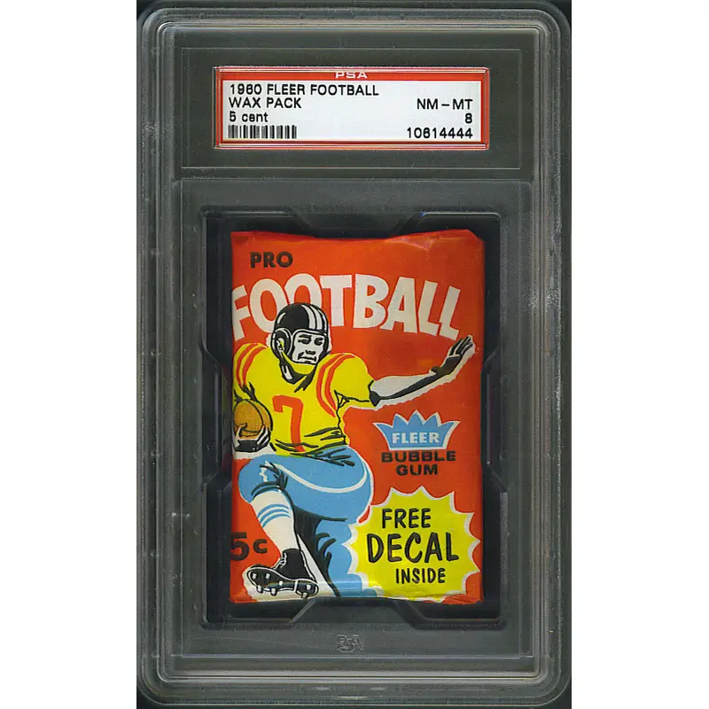 1960 Fleer Football Unopened Wax Pack PSA 8