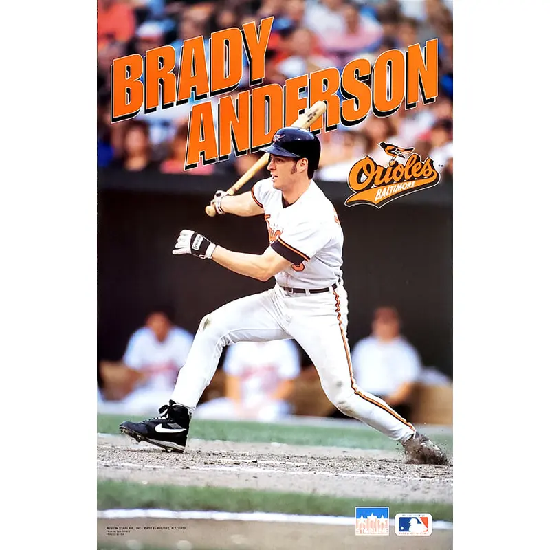 Brady Anderson "Action" Baltimore Orioles MLB Action Poster - Starline 1995