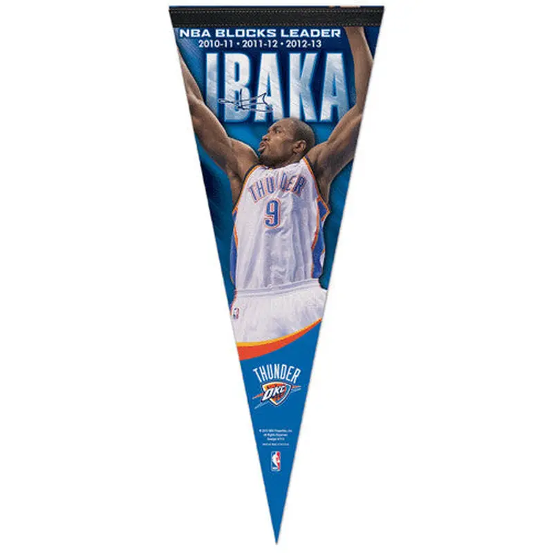 Serge Ibaka "Block Star" Oklahoma City Thunder Premium Felt Pennant - Wincraft 2013