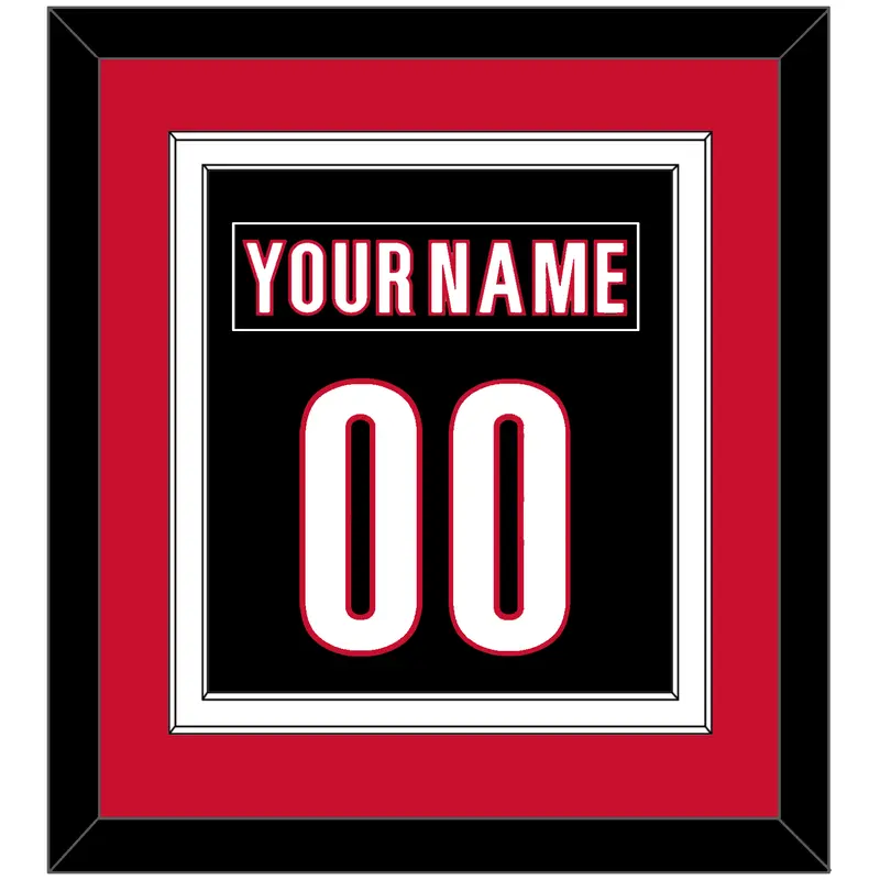 Carolina Nameplate & Number (Back) Combined - Alternate Black (2018-2022) - Double Mat 3