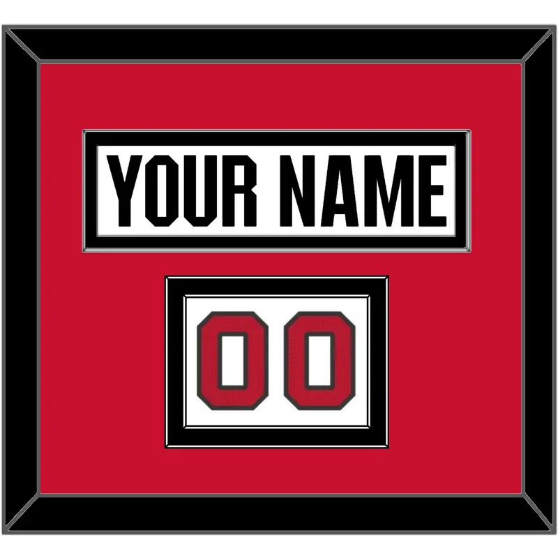 Ottawa Nameplate & Number (Shoulder) - Road White (2017-2020) - Double Mat 2