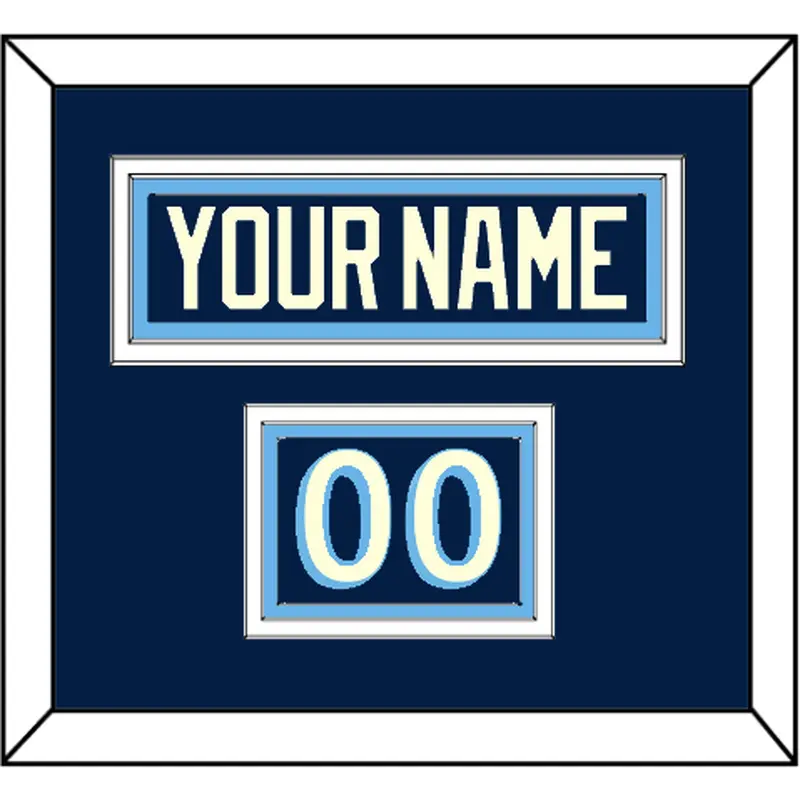 Pittsburgh Nameplate & Number (Shoulder) - 2011 Winter Classic Blue - Triple Mat 2
