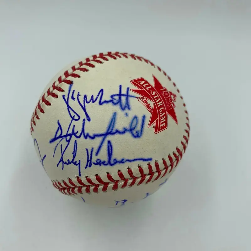 Cal Ripken Jr George Brett Pete Rose Ozzie Smith 1985 All Star Game Baseball JSA
