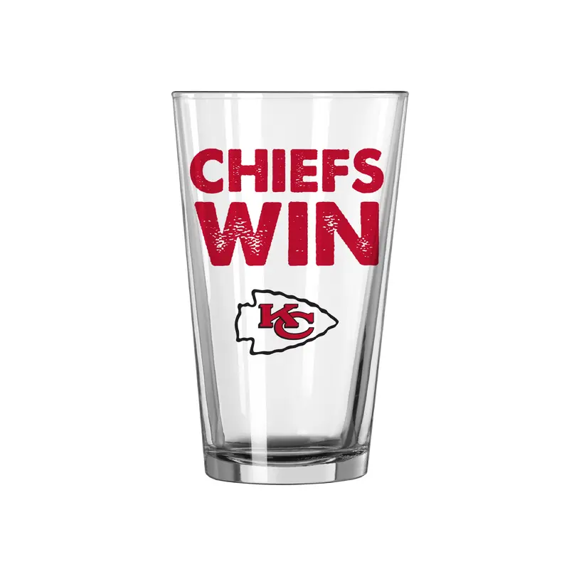 Kansas City Chiefs 16oz SB 58 Champions Score Pint Glass