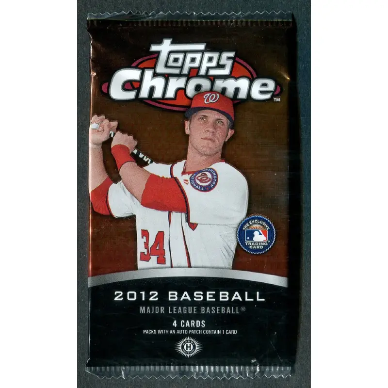 2012 Topps Chrome Baseball Unopened Pack (Hobby) (4)