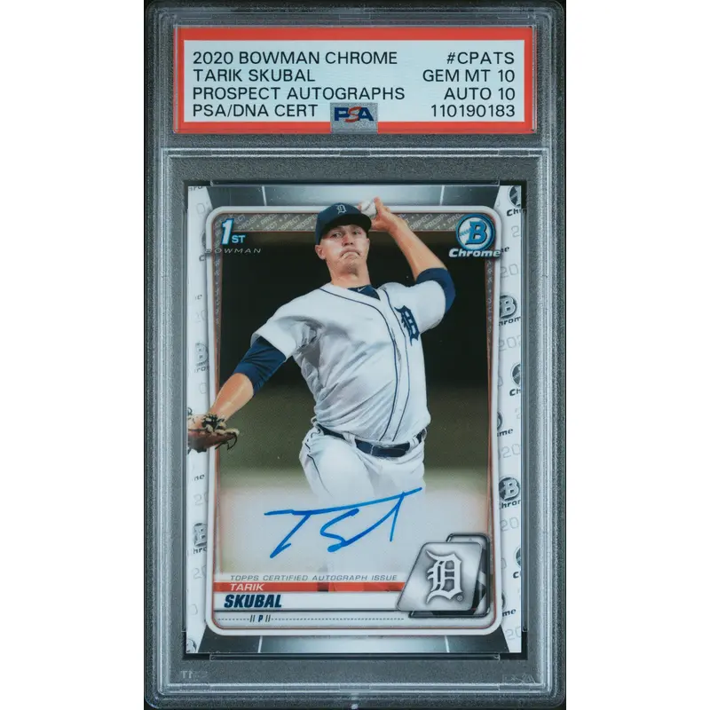 Tarik Skubal 2020 Bowman Chrome Autograph PSA 10 Auto 10