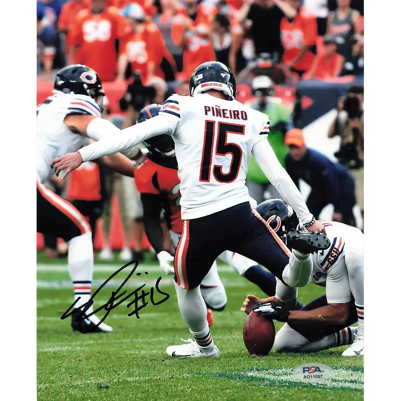 Eddy Pineiro Signed 8x10 photo PSA/DNA Chicago Bears Autographed