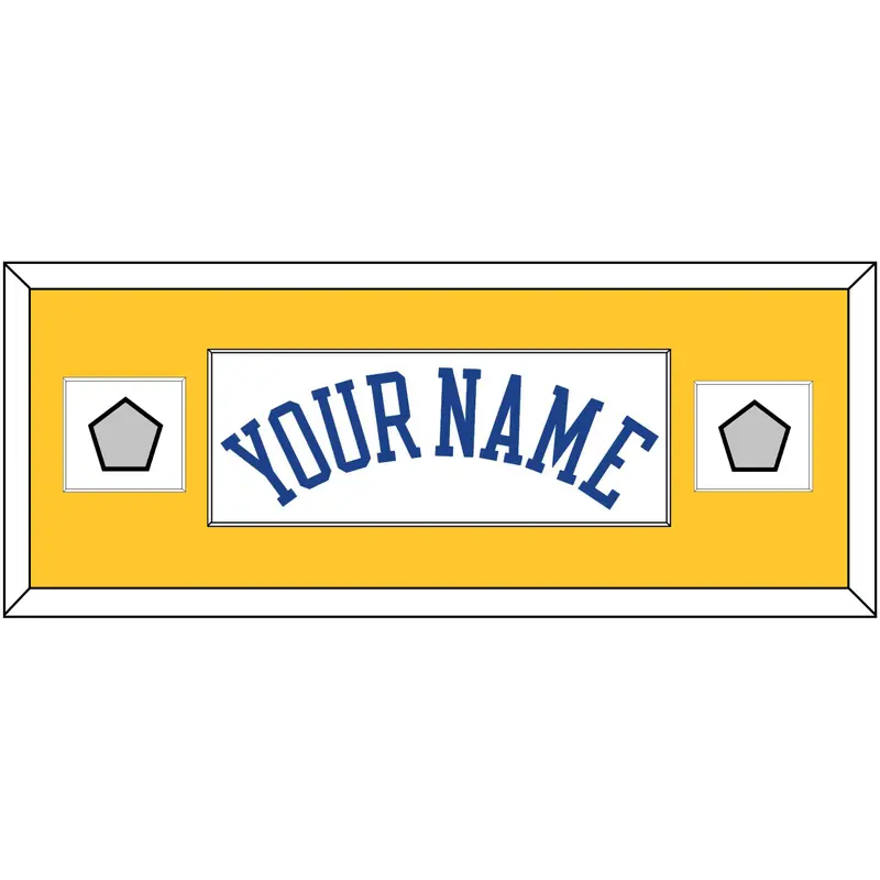 Golden State Name & 2 Champions Patches - Home White (2010-2019) - Single Mat 4