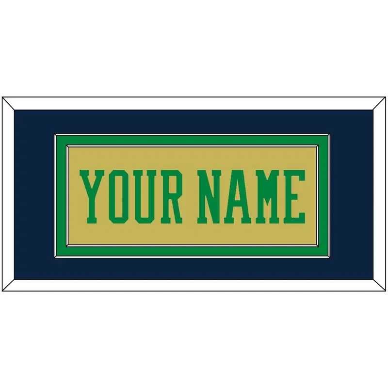 Notre Dame Basketball Name - Alternate Gold (2014-2015) - Double Mat 3