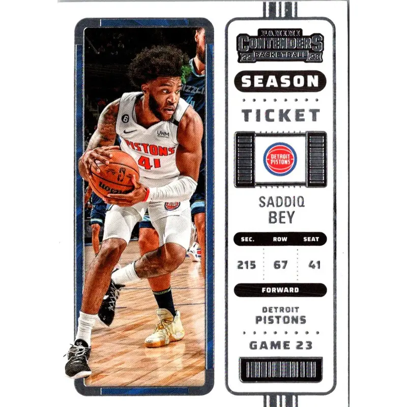 2022 Panini Contenders Season Ticket Saddiq Bey #40