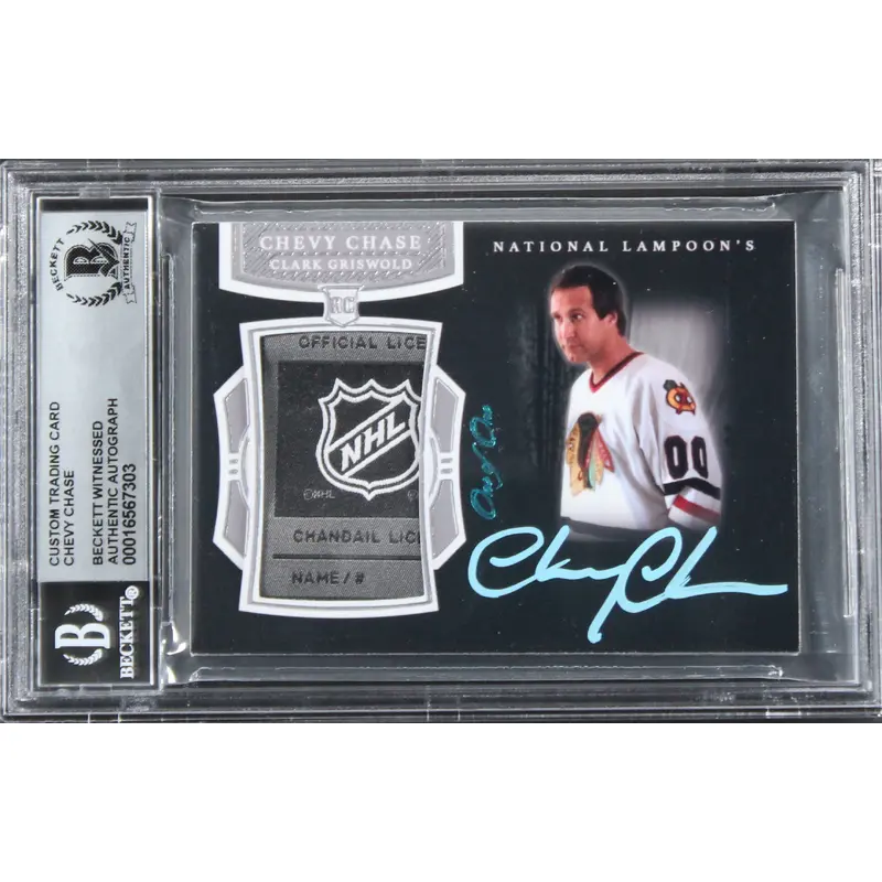 Chevy Chase Christmas Vacation Signed Relic Card Auto 10! BAS Slabbed #16567303