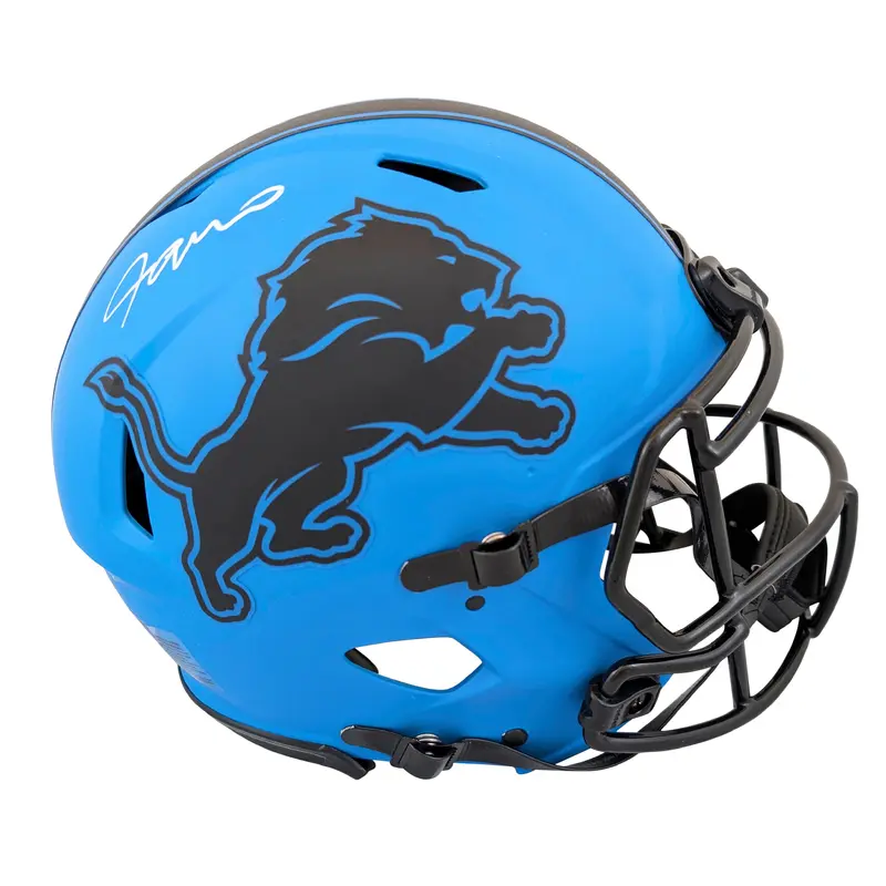 Lions Jameson Williams Signed Rave Full Size Speed Proline Helmet BAS Witnessed