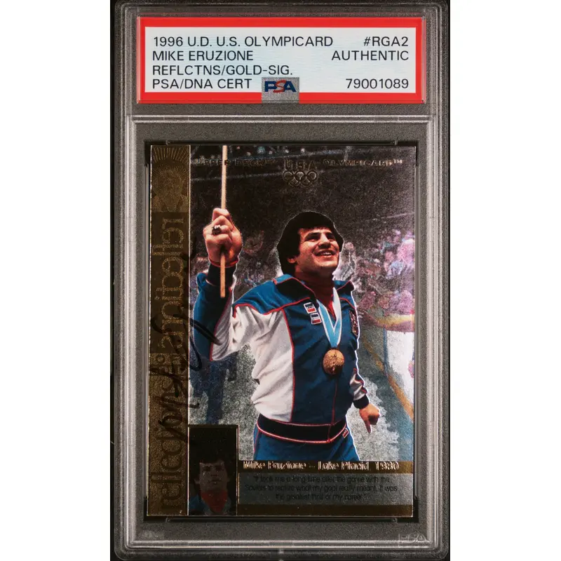 Mike Eruzione 1996 Upper Deck Olypicard Auto PSA Auth