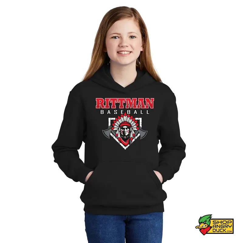 Rittman Indians Baseball Youth Hoodie 06