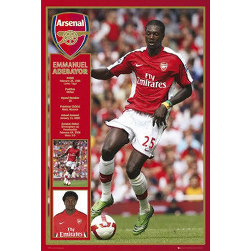 Emmanuel Adebayor "Profile" Arsenal FC Poster - GB Eye 2008