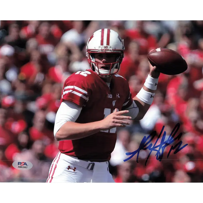 Alex Hornibrook signed 8x10 photo PSA/DNA Wisconsin Autographed