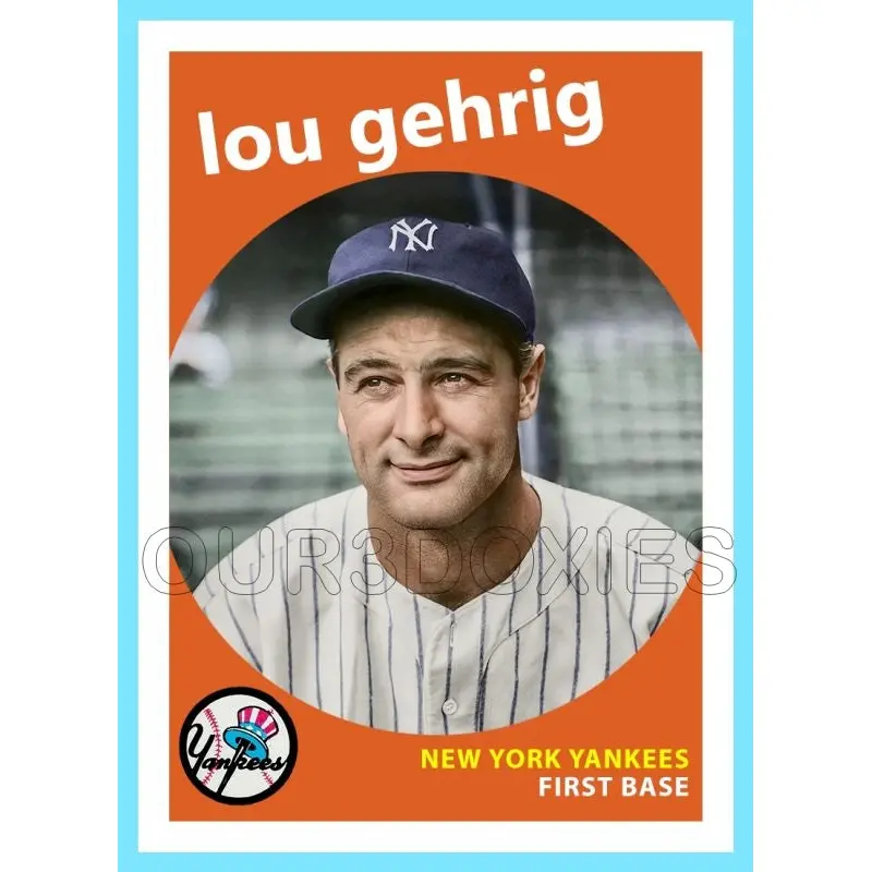 Lou Gehrig 1959 Topps Custom Card - 4162
