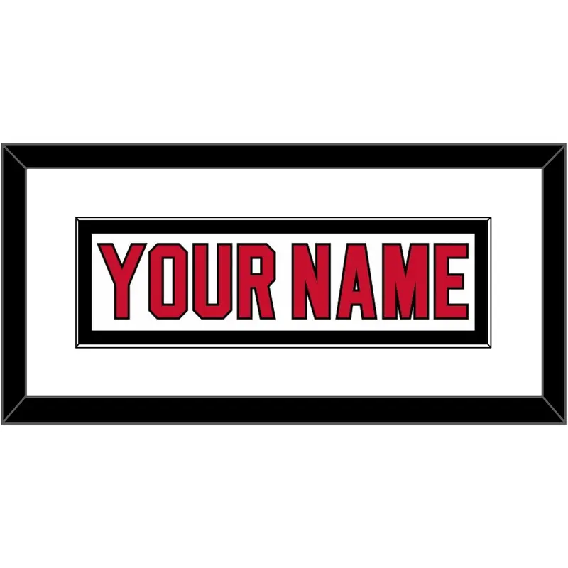 New Jersey Nameplate - Road White (2007-2017) - Single Mat 1