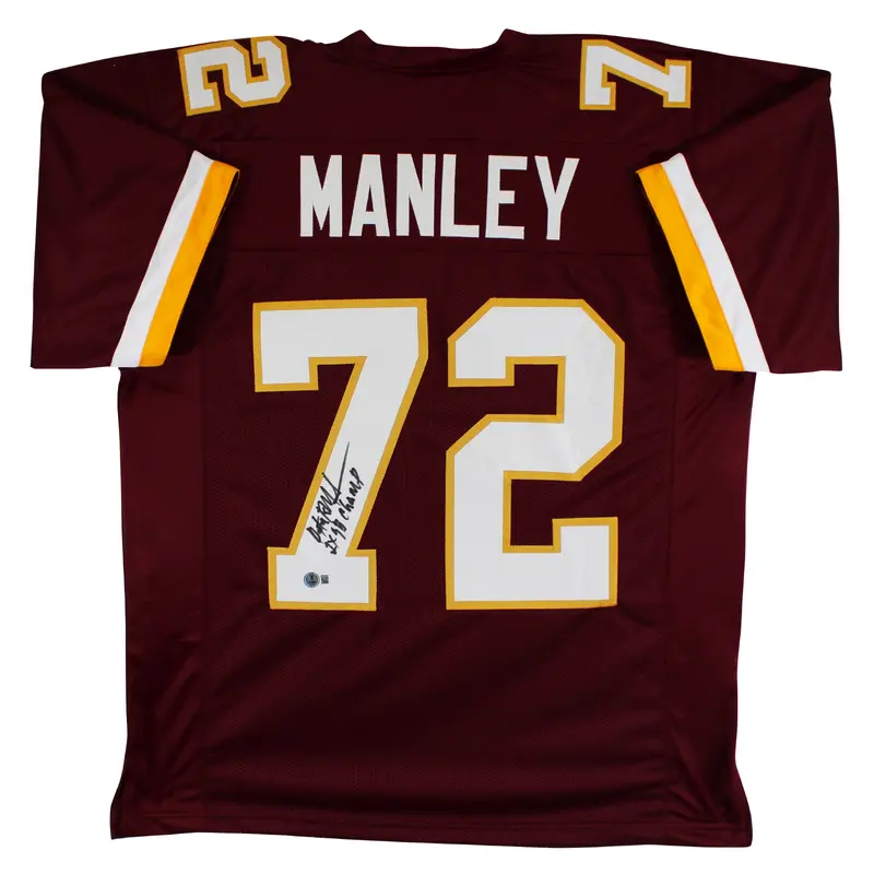 Dexter Manley "2x SB Champ" Authentic Signed Maroon Pro Style Jersey BAS Witness
