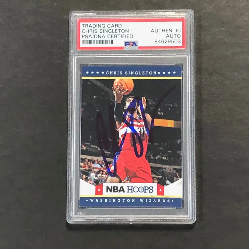 2012-13 Panini NBA Hoops #239 Chris Singleton Signed Card AUTO PSA Slabbed RC Wizards