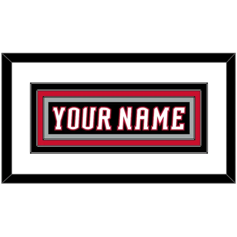 Buffalo Nameplate - Home White/Road Black (1996-2006) - Triple Mat 1