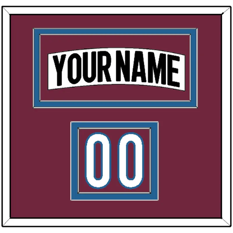 Colorado Nameplate & Number (Shoulder) - Road White (2017-2021) - Double Mat 2