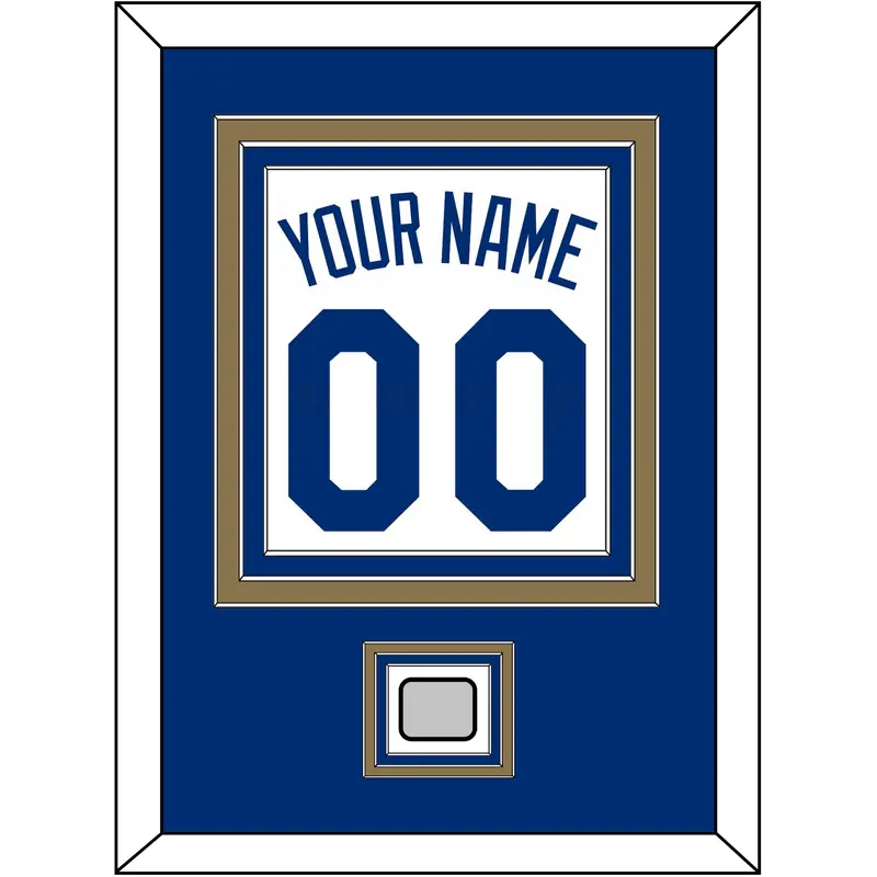 Kansas City Name, Number & 2015 World Series Champions Patch - Home White - Triple Mat 2