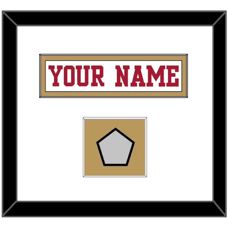 San Francisco Nameplate & Super Bowl Patch - Road White - Single Mat 1