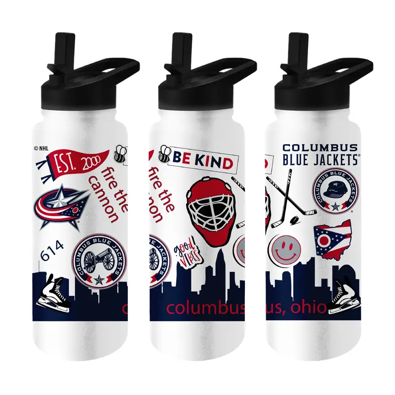 Columbus Blue Jackets 34oz Native Quencher Bottle