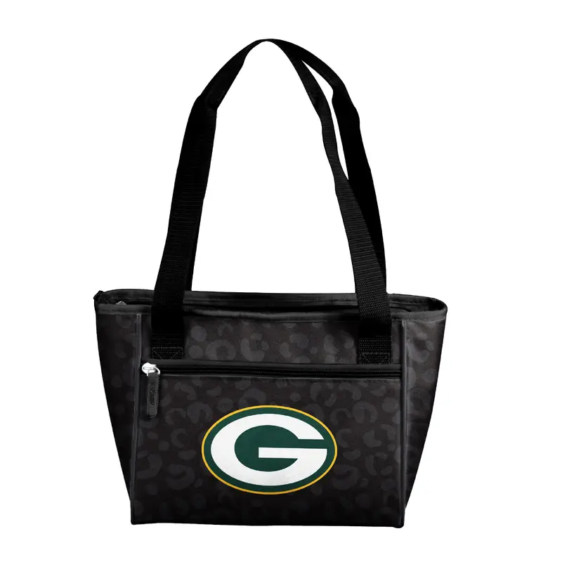 Green Bay Packers Leopard Print 16 Can Cooler Tote