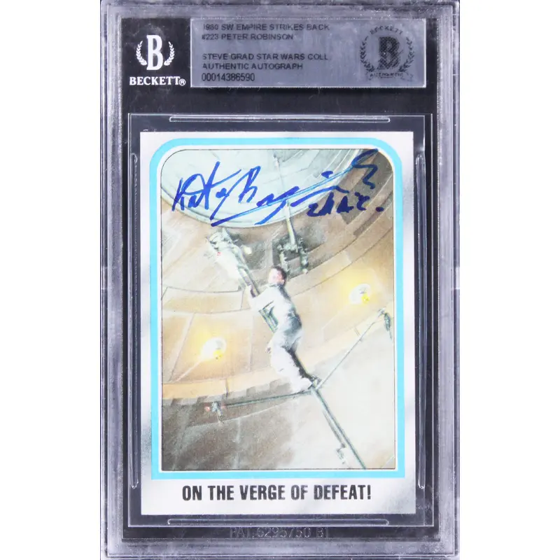 Peter Robinson Star Wars Signed 1980 SW Empire Strikes Back #223 Card BAS Slab