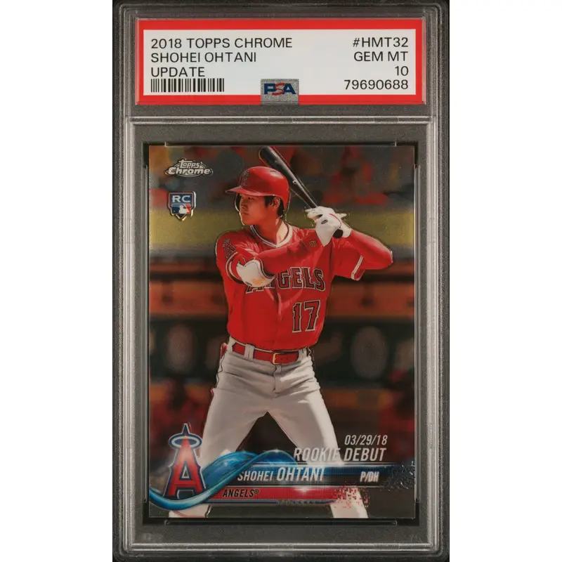 Shohei Ohtani 2018 Topps Chrome Update Rookie #HMT32 PSA 10 Gem Mint 0688