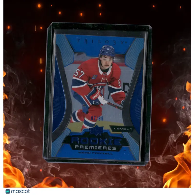 2023-24 Upper Deck Trilogy Sean Farrell Common Blue Level 1 Rookie 07/99 #122