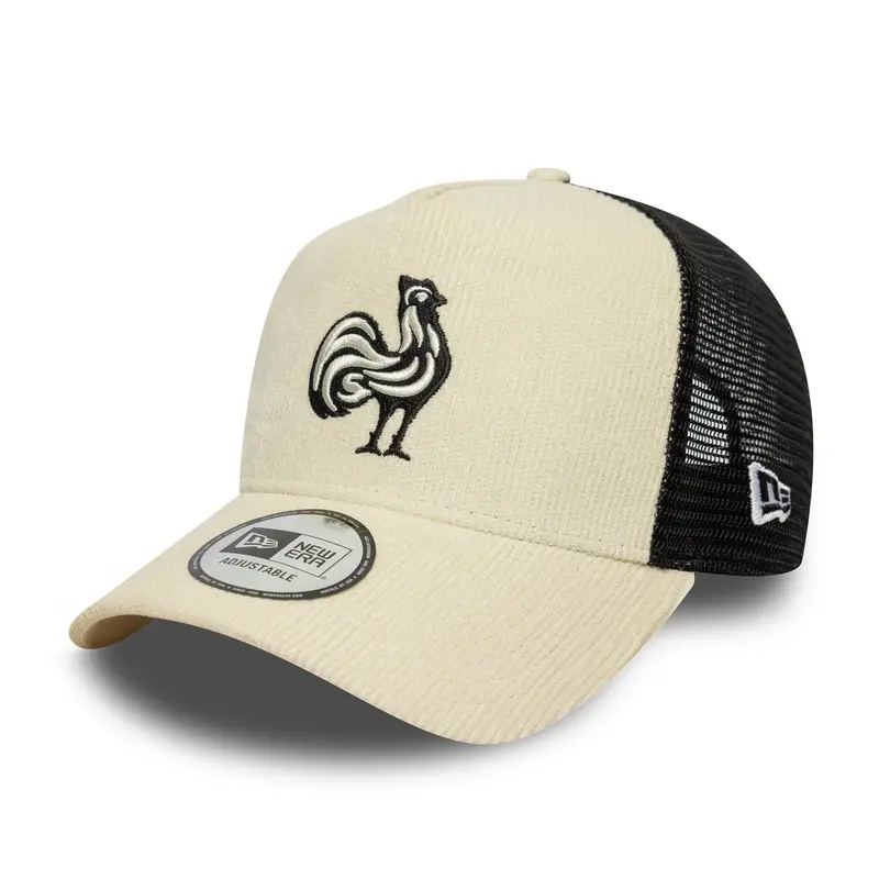 French Federation Of Rugby Cord Cream 9FORTY E-Frame Trucker Adjustable Cap