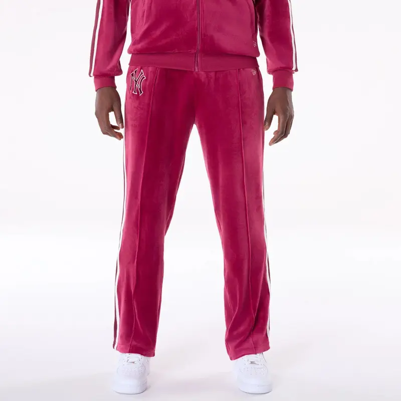 New York Yankees MLB Velour Dark Red Joggers