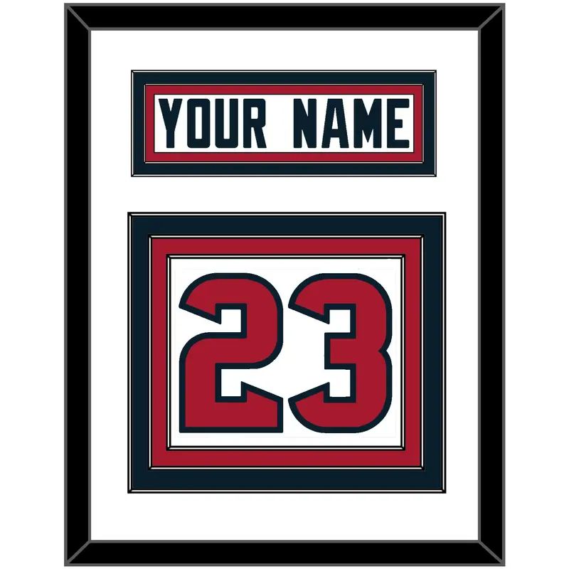 Houston Nameplate & Number (Back) - Road White (2002-2023) - Triple Mat 1