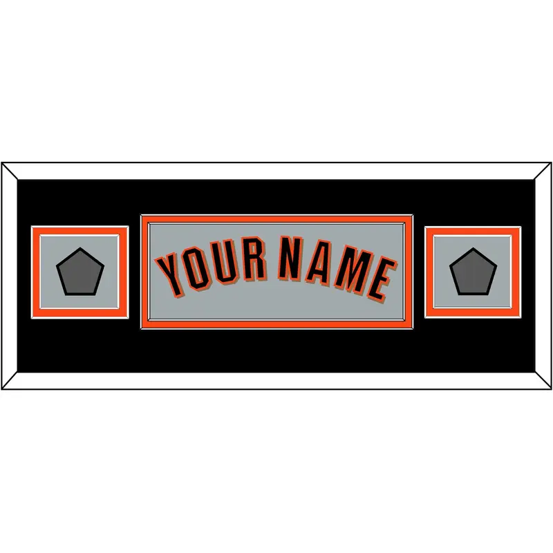 San Francisco Name & 2 World Series Champions Patches - Road Gray (2010-2021) - Double Mat 6